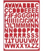Adesivo Letras N 4  A-Z  -Plotter na cor vermelha